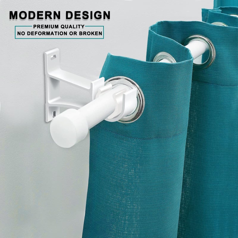 Gudui Curtain Rod Bracket, Heavy Duty Curtain Rod Holders Hooks, Wall Mounted Curtain Brackets for 1-1.2 Inch Diameter Rod, 3 Pack, White - Image 3